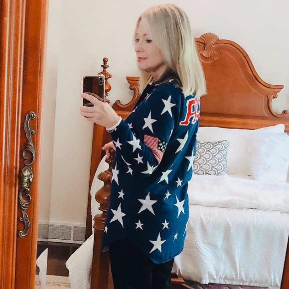 Stars & Stripes USA cotton cardigan sweater - Picture 7 of 7